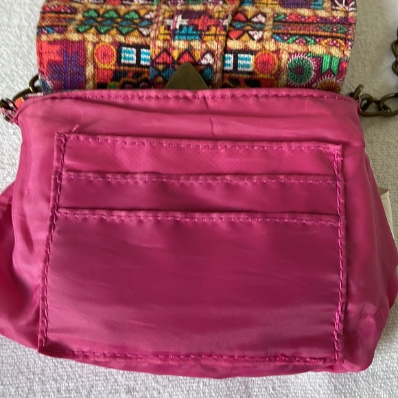 Aztec Boho 90s Vibe Small Crossbody Purse Clutch 6"x4" - Picture 8 of 9